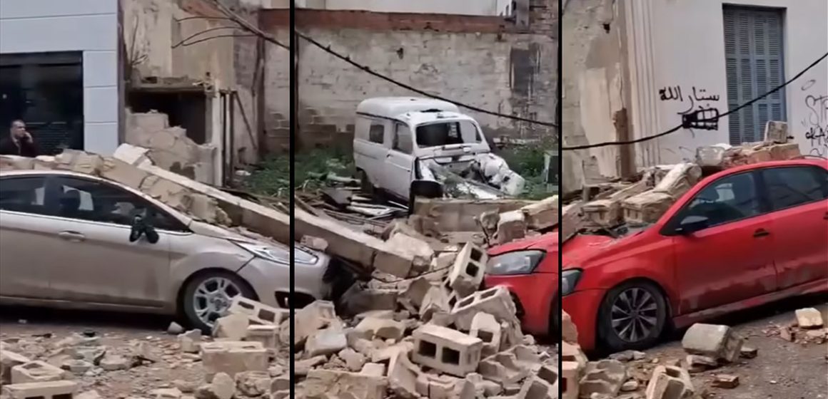 تونس العاصمة: أضرار مادية اثر انهيار جدار بنهج نيودلهي