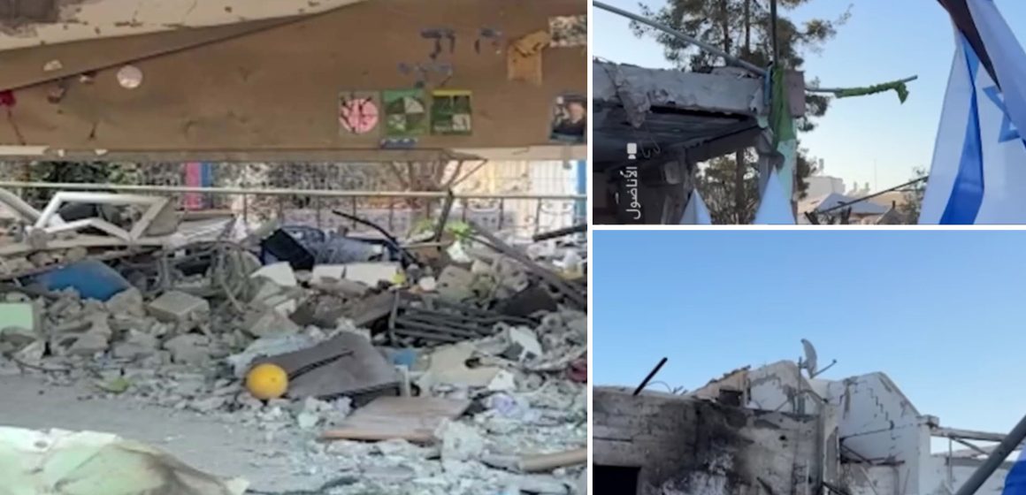 التلفزيون العربي ينشر فيديو يوثق مشاهد من ديمونا بعد قصف الصاروخ الايراني