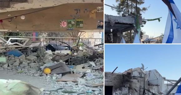 التلفزيون العربي ينشر فيديو يوثق مشاهد من ديمونا بعد قصف الصاروخ الايراني