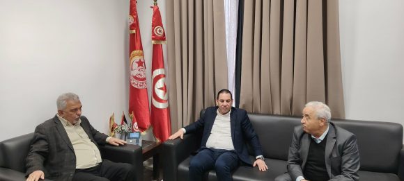 وفد من الرابطة يقدم التهاني للمكتب الجديد للاتحاد العام التونسي للشغل