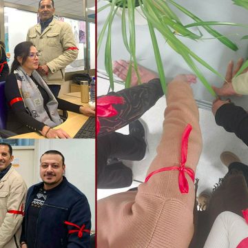 صحفيو وكالة وات يرتدون لليوم الثاني الشارة الحمراء