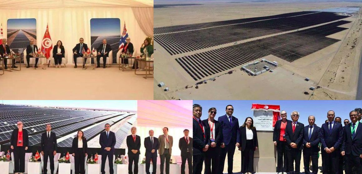 توزر: بحضور ️سفير اليابان، تدشين محطة توليد الكهرباء من الطاقة الشمسية الفولطاضوئية