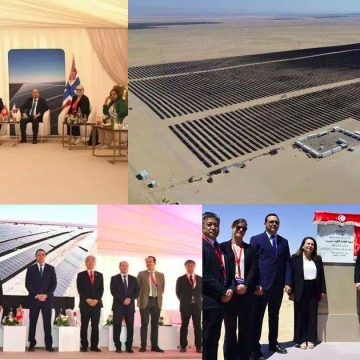 توزر: بحضور ️سفير اليابان، تدشين محطة توليد الكهرباء من الطاقة الشمسية الفولطاضوئية