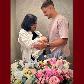 صورة اليوم: أول ظهور للمولود الأول لأنس جابر و زوجها كريم كمون