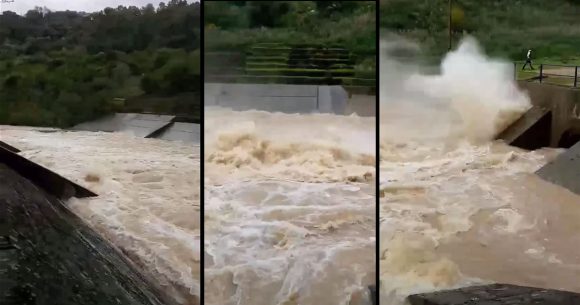 سد بني مطير محرز الغنوشي ينشر فيديو يوثق من خلاله تنفيس سد بني مطير في اتجاه سد بوهرتمة