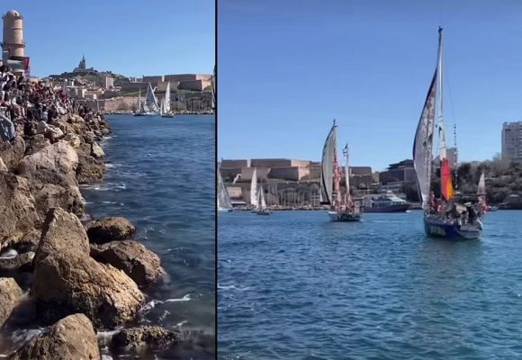 نحو غزة/ من مرسيليا، انطلاق أولى السفن في اتجاه نقطة اللقاء الدولية (فيديو)