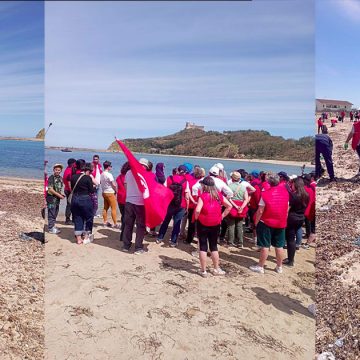 على هامش انطلاق رالي الياسمين النسائي من بني مطير، تنظيف شاطىء طبرقة