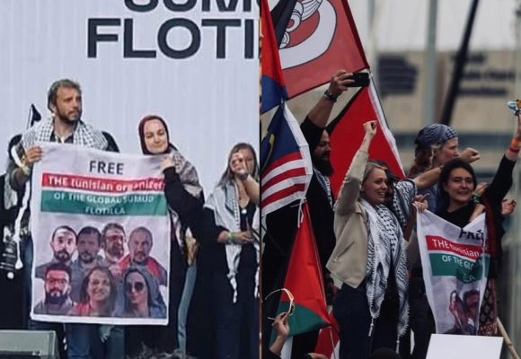 عودة على مقاطع من أسطول الصمود 1 عند انطلاقه من تونس