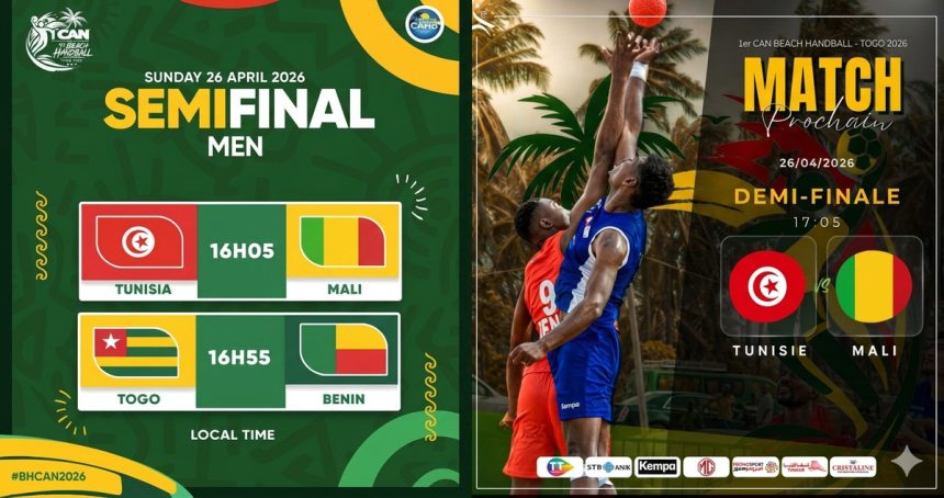 بطولة افريقيا لكرة اليد الشاطئية بلومي: تونس تواجه مالي بعد التأهل للمربع الذهبي