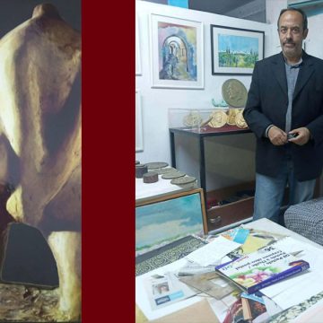عبد الحميد الحجام في ضيافة مرسم الفنان عبد الحميد الحجام، لوحات تحكي ومجسمات تنطق
