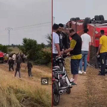 سيدي خليفة-النفيضة: وفاة شخصين و تسجيل عدة اصابات في انزلاق حافلة ليبية (فيديو)