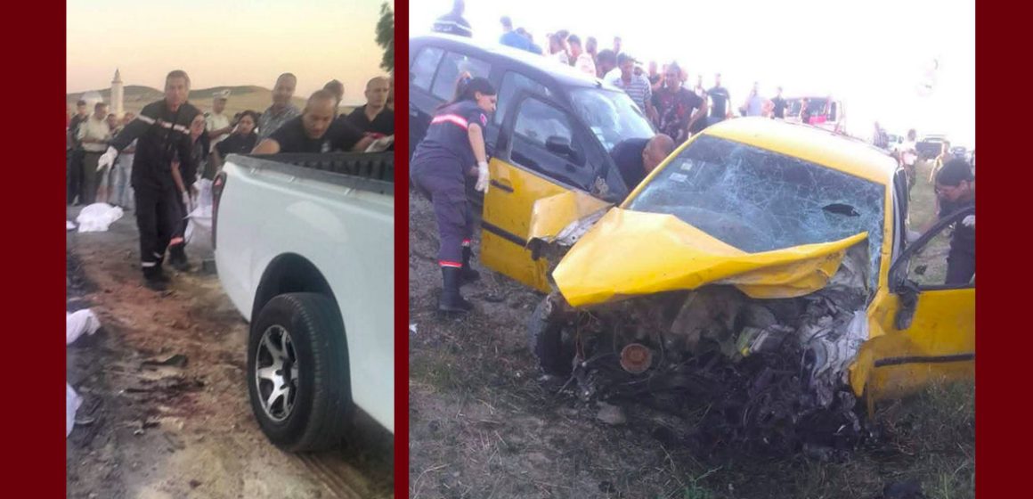 00 بنزرت/ التلة-العالية: 7 قتلى من بينهم 6 على عين المكان و 6 إصابات متفاوتة الخطورة