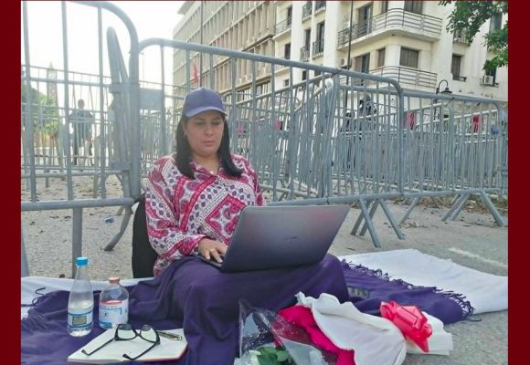 من سجن بلاريجيا، عبير موسي تخاطب التونسيين…