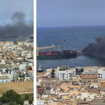 سوسة: السيطرة على نيران اشتعلت في جرار بورشة الإصلاح بالميناء التجاري
