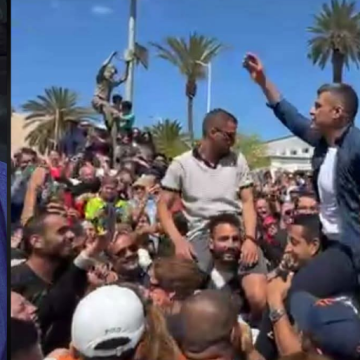 الزهراء: بالآلاف في استقبال ريان الحمزاوي بعد أن أمضى 3 سنوات في السجن… (فيديو)
