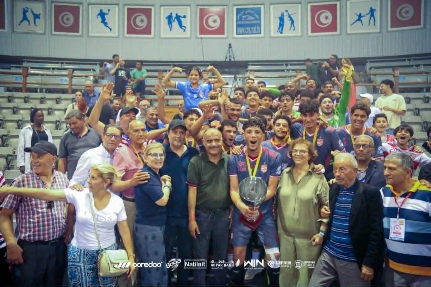 أواسط كرة اليد للنادي الإفريقي أبطال كأس تونس لموسم 2025-2026