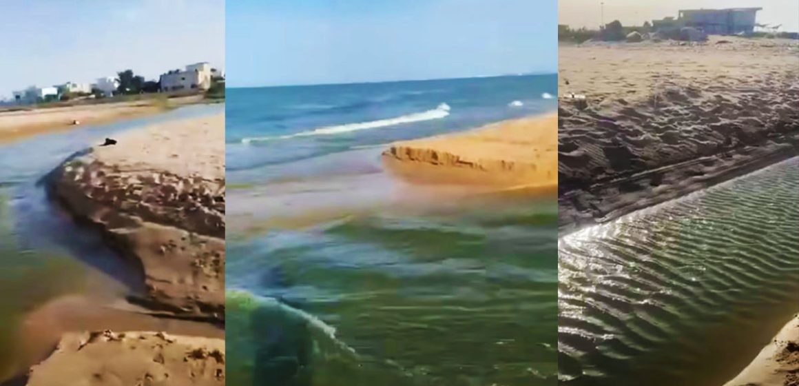 رواد سكب مياه الصرف الصحي ببحر رواد، المجلس المحلي يناشد الرئيس للتدخل (فيديو)