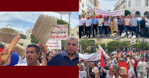 صفاقس نقابيو صفاقس يحتجون دفاعا عن المقدرة الشرائية (فيديو و صور)