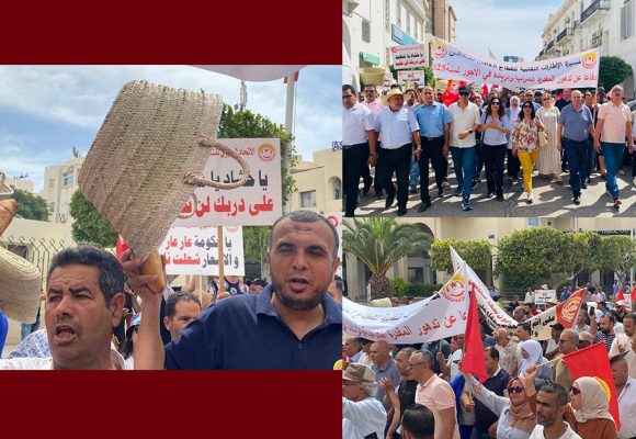 نقابيو صفاقس يحتجون دفاعا عن المقدرة الشرائية (فيديو و صور)