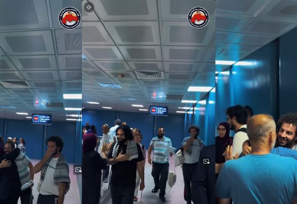 بالفيديو، لحظة وصول إلى تونس 4 مناضلين تم اختطافهم في ليبيا
