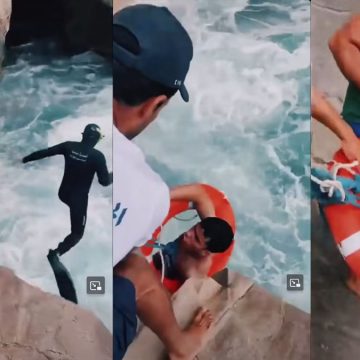 بنزرت-كاب زبيب: بتظافر جهود الجميع، إنقاذ شاب من الغرق (فيديو متداول)