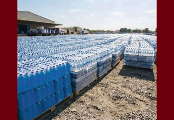 بن عروس: معرضة لأشعة الشمس و الغبار مباشرة، حجز 63.530 لترًا من المياه المعدنية بمختلف العلامات التجارية