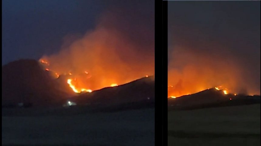 00 زغوان: حريق جبل الشحمة، جيش الطيران يتدخل باستعمال المروحية العسكرية