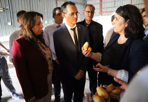 نابل: وزير الفلاحة يؤكد أهميّة تكوين المخزون التّعديلي للبطاطا ويعاين مخازن التّبريد بالجهة