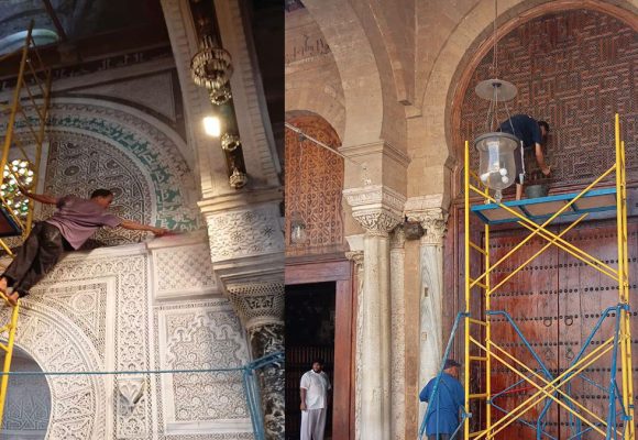 قبل أسبوع من الاحتفال بالمولد النّبوي، بلدية تونس تتدخل لصيانة جامع الزيتونة (صور)