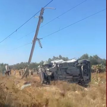 البغدادي الشرف- المنستير: انزلاق سيارة و اصطدامها بعمود يودي بحياة شخص على عين المكان