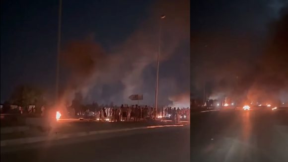 احتجاجات نابل: احتجاجات ليلية على مستوى طريق الحزامية دارشعبان الفهري (فيديو)