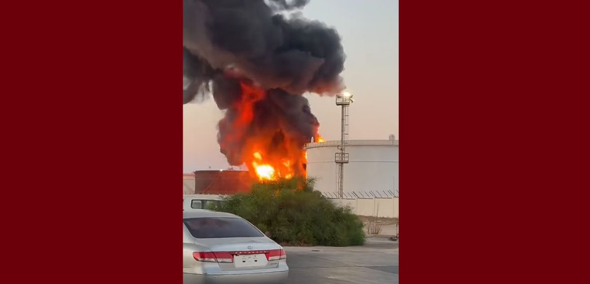 00 ليبيا: شركة البريقة تعلن اندلاع حريق بخزان وقود البنزين بمستودع الزاوية النفطي