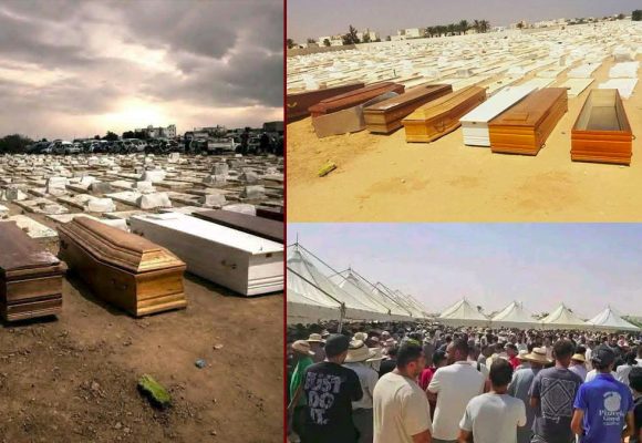 بنقردان تودع شبابها من ضحايا غرق مركب الحرقة نحو أوروبا و عبد الكبير على الخط (فيديو)