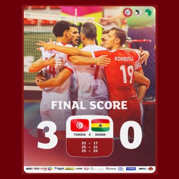 بطولة افريقيا للكرة الطائرة: تونس تفوز على غانا ب3 اشواط دون رد