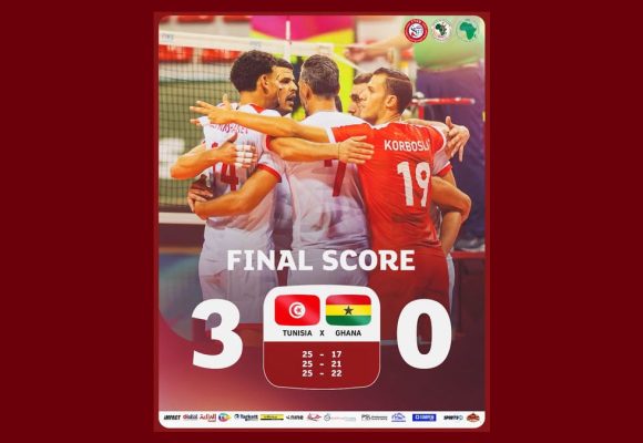 بطولة افريقيا للكرة الطائرة: تونس تفوز على غانا ب3 اشواط دون رد