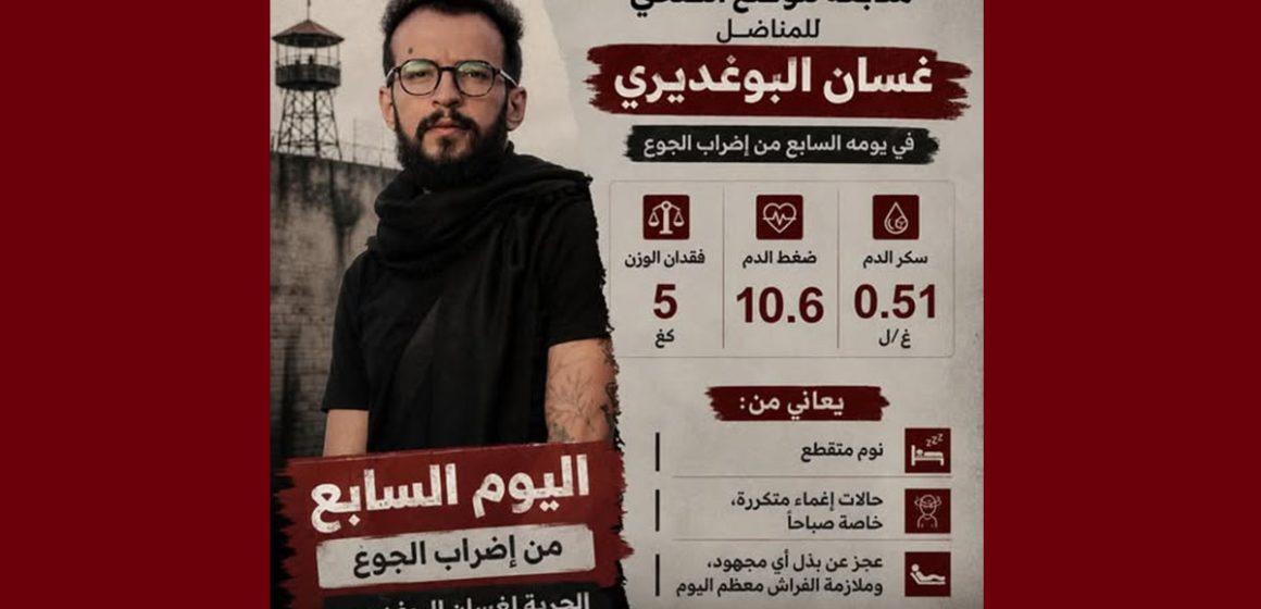 00 سهام السعداوي في متابعة لصيقة للوضع الصحي لابنها مناضل الصمود السجين غسان المضرب عن الطعام