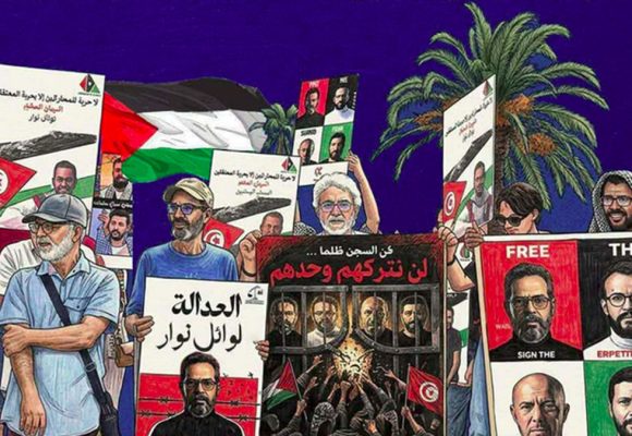 الرابطة: جمعيات و منظمات تدعو الى المشاركة في مسيرة تضامنية مع مناضلي الصمود في اضراب جوع بسجن المرناقية