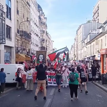 بالفيديو/ صور مناضلي الصمود المعتقلين بتونس في مسيرة بباريس دعما لفلسطين