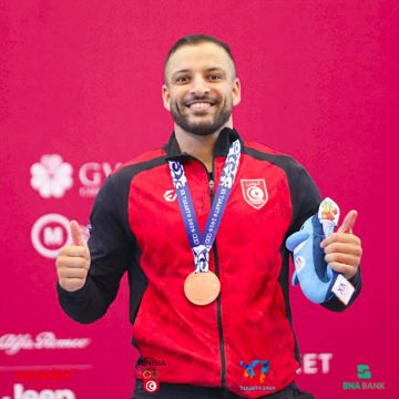 الرباع كارم بن هنية ابن المكنين يفوز ببرونزية الخطف و فضية النتر في المتوسطية تارانتو (تصريح)