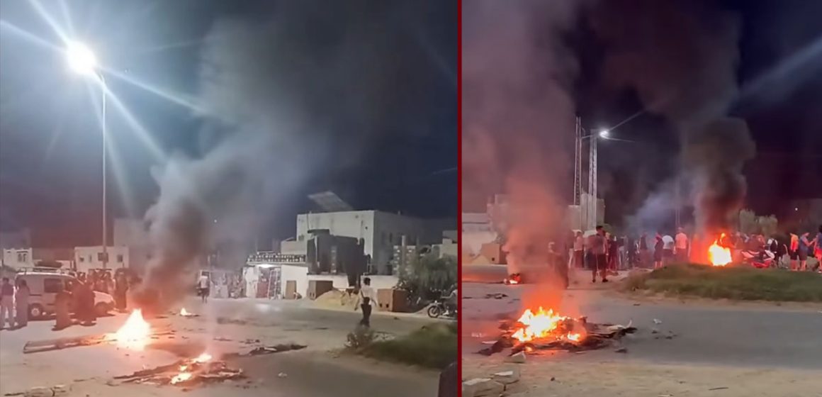 ولاية نابل: الأهالي يغلقون الطريق الحزامية على مستوى المرازقة (الأسباب)