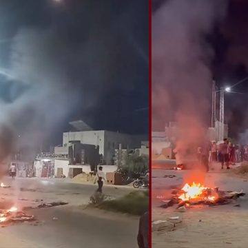 ولاية نابل: الأهالي يغلقون الطريق الحزامية على مستوى المرازقة (الأسباب)