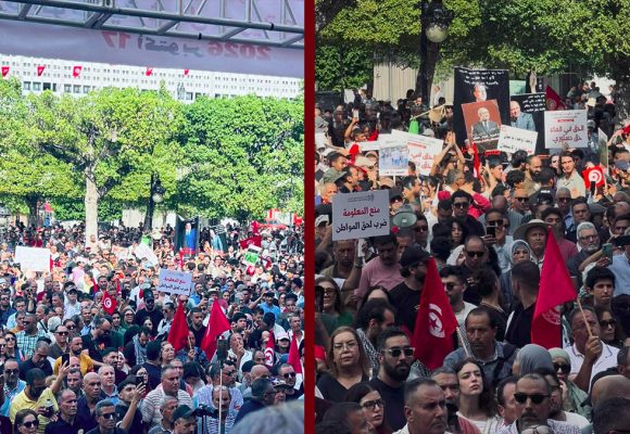 نقابيون و حقوقيون يدعون في بيان مشترك الى تنظيم تحركات نضالية سلمية لارساء دولة القانون…