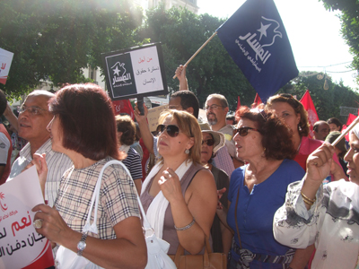 Les femmes d'Al-Massar, toujours en première ligne.