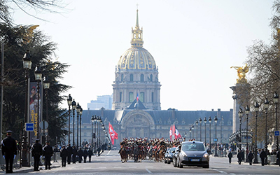 Cortège de Caid Essebsi aux Champs-Elysées