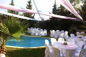 Fête de mariage dans des villas