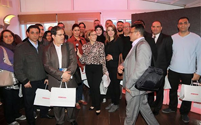 Les membres d'Ooredoo Media Club posent pour la photo souvenir.