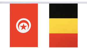 Tunisie Belgique Drapeaux