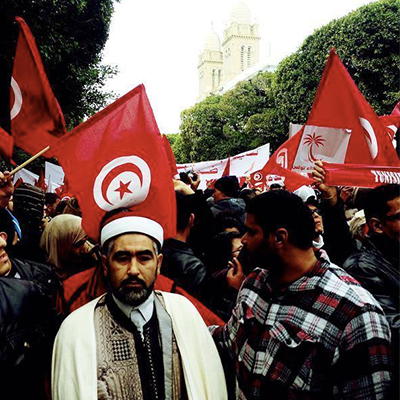 Adel Almi a la marche contre le terrorisme