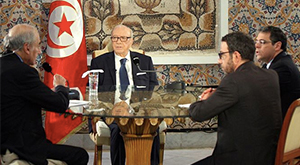 Caid Essebsi au Musée du Bardo