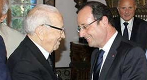 Caid Essebsi et Francois Hollande